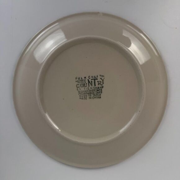 Vintage Tienshan Folkcraft Moose Country Dinner Plate, Read Description - Picture 2 of 7